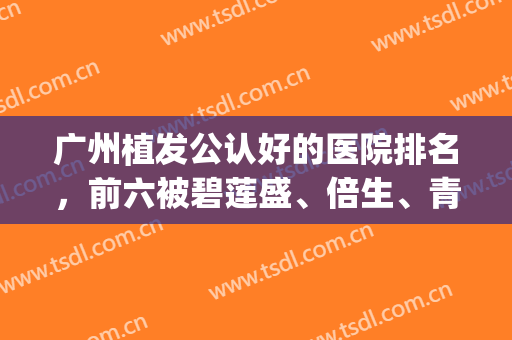 广州植发公认好的医院排名，前六被碧莲盛、倍生、青逸等连锁抢占！(广州碧莲盛植发医院怎么样)