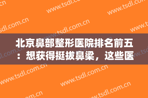 北京鼻部整形医院排名前五：想获得挺拔鼻梁，这些医院来帮你！(北京鼻子整形医生排名)