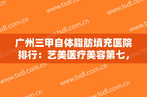 广州三甲自体脂肪填充医院排行：艺美医疗美容第七，海峡医学美容整形医院第六