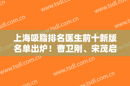 上海吸脂排名医生前十新版名单出炉！曹卫刚、宋茂启等大咖云集，口碑出彩