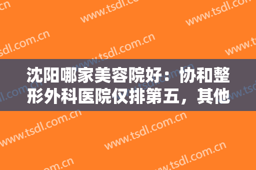 沈阳哪家美容院好：协和整形外科医院仅排第五，其他医院你都认识吗？