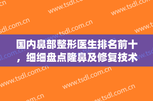 国内鼻部整形医生排名前十，细细盘点隆鼻及修复技术水平高低！(国内知名的鼻整形专家)