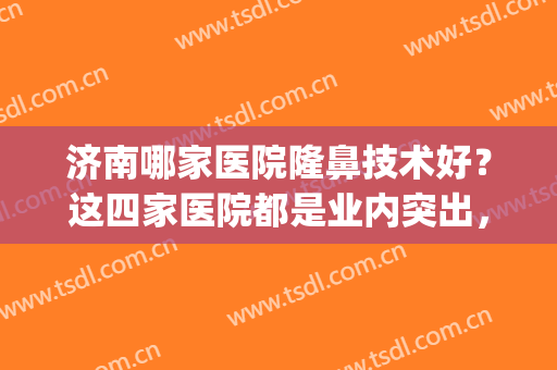 济南哪家医院隆鼻技术好？这四家医院都是业内突出，一起来看看吧！(济南整鼻哪里好)
