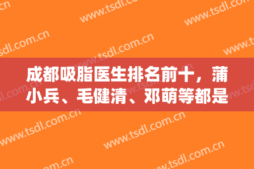 成都吸脂医生排名前十，蒲小兵、毛健清、邓萌等都是专业领域靠前！(成都吸脂最好的医生)