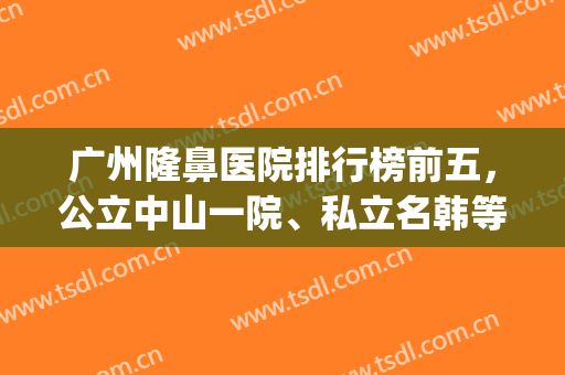 广州隆鼻医院排行榜前五，公立中山一院、私立名韩等一一点名！(广州三甲整形医院排名隆鼻)