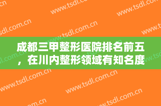 成都三甲整形医院排名前五，在川内整形领域有知名度，西区、市二院、华西等！
