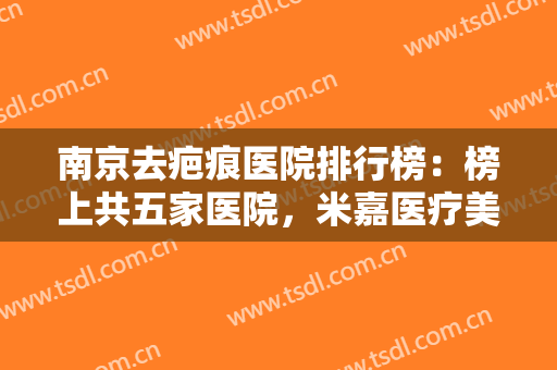 南京去疤痕医院排行榜：榜上共五家医院，米嘉医疗美容上榜！其他医院都是哪些？