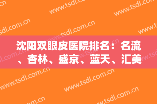 沈阳双眼皮医院排名：名流、杏林、盛京、蓝天、汇美人排名前五！(沈阳市做双眼皮哪家医院好)