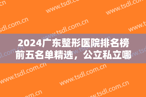 2024广东整形医院排名榜前五名单精选，公立私立哪个好？听我细细道来！