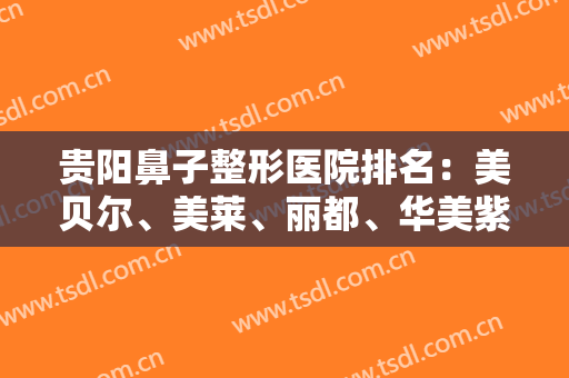 贵阳鼻子整形医院排名：美贝尔、美莱、丽都、华美紫馨等入围前列！速看~