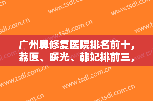 广州鼻修复医院排名前十，荔医、曙光、韩妃排前三，海峡、美恩前五没得跑！