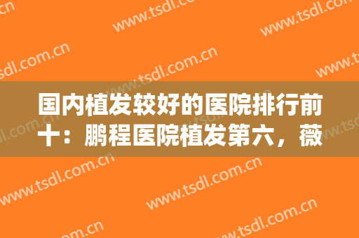 国内植发较好的医院排行前十：鹏程医院植发第六，薇琳植发第五！(植发水平最高的医院)
