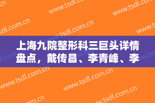 上海九院整形科三巨头详情盘点，戴传昌、李青峰、李圣利在隆鼻、隆胸等精通！