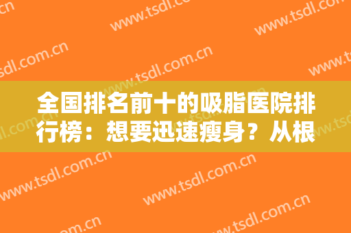 全国排名前十的吸脂医院排行榜：想要迅速瘦身？从根本下手！来看看这些医院吧！