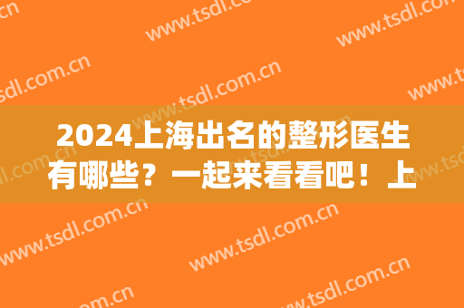 2024上海出名的整形医生有哪些？一起来看看吧！上榜都是靠谱医生(上海排名前十整形医院专家)