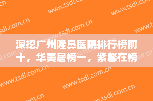 深挖广州隆鼻医院排行榜前十，华美居榜一，紫馨在榜九，谁是你的菜？(紫 馨广州三级外科隆鼻排行)