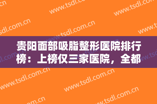贵阳面部吸脂整形医院排行榜：上榜仅三家医院，全都是精品医院，一起来看看吧！