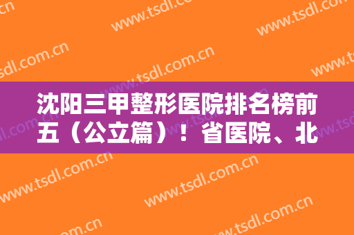沈阳三甲整形医院排名榜前五（公立篇）！省医院、北部战区总医院拿下前三强！