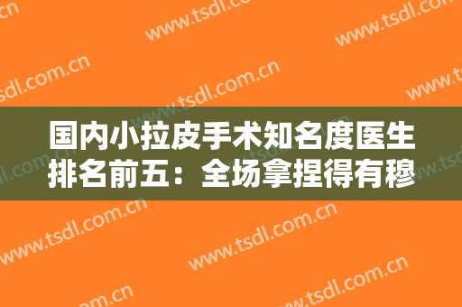 国内小拉皮手术知名度医生排名前五：全场拿捏得有穆宝安、李晓东等大咖专家！