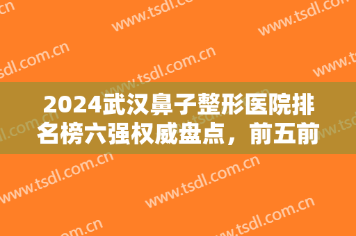 2024武汉鼻子整形医院排名榜六强权威盘点，前五前三性价比之选，私藏