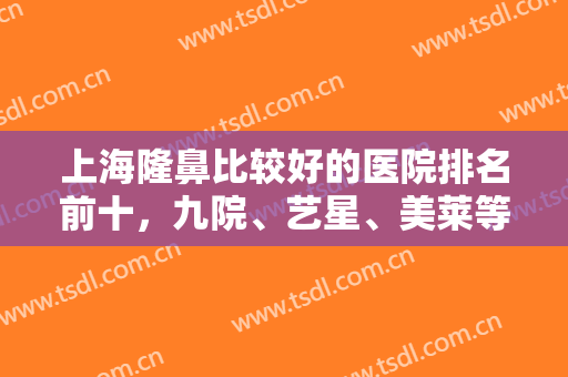 上海隆鼻比较好的医院排名前十，九院、艺星、美莱等实力选手一一跟踪！