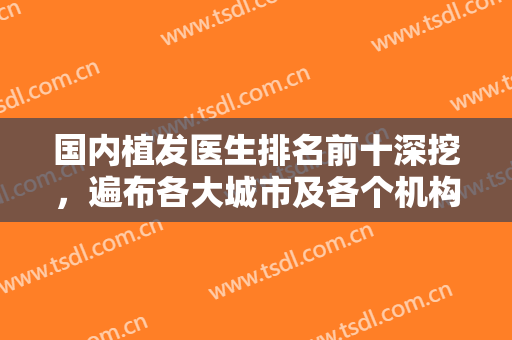 国内植发医生排名前十深挖，遍布各大城市及各个机构，技术到位有一拼！