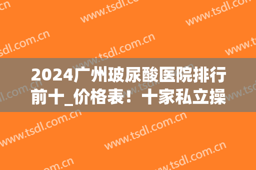 2024广州玻尿酸医院排行前十_价格表！十家私立操作注射细节给满分！(公立医院的玻尿酸价格)