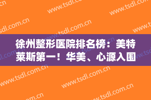 徐州整形医院排名榜：美特莱斯第一！华美、心源入围前三！(徐州医美整形医院)
