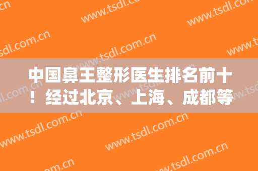 中国鼻王整形医生排名前十！经过北京、上海、成都等层层筛选！(中国鼻整形前五名专家)