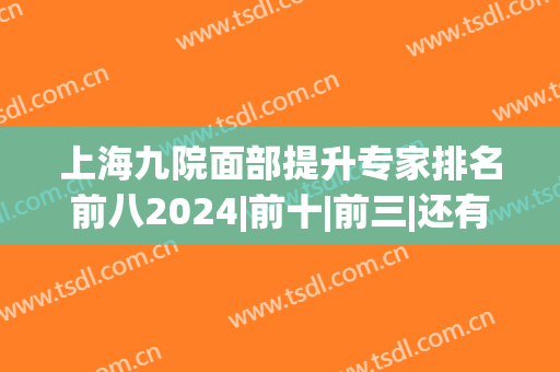 上海九院面部提升专家排名前八2024|前十|前三|还有价格表到手查！(上海九院做面部提升)