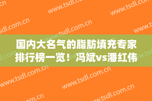 国内大名气的脂肪填充专家排行榜一览！冯斌vs潘红伟，看排第几名?(国内顶级脂肪填充专家排名)