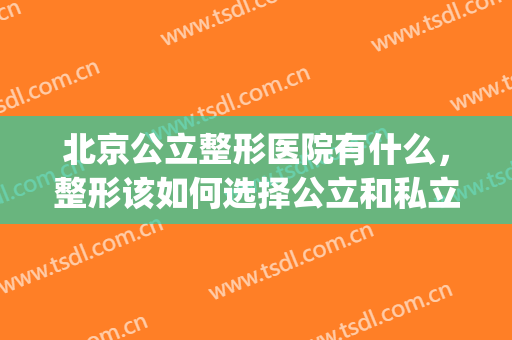 北京公立整形医院有什么，整形该如何选择公立和私立医院！(整形有公立医院吗)