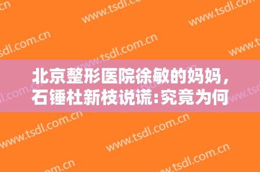 北京整形医院徐敏的妈妈，石锤杜新枝说谎:究竟为何亲人变仇人！