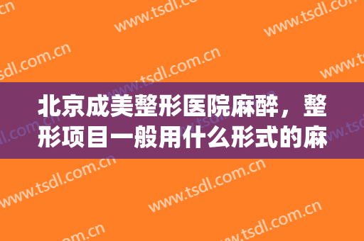 北京成美整形医院麻醉，整形项目一般用什么形式的麻醉！(整形医院用的什么麻药)