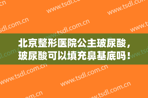 北京整形医院公主玻尿酸，玻尿酸可以填充鼻基底吗！(玻尿酸填充鼻子效果好吗)