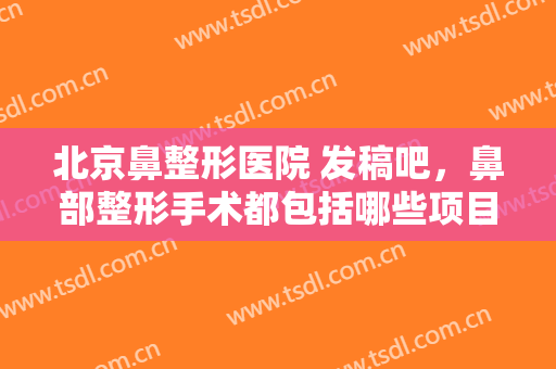 北京鼻整形医院 发稿吧，鼻部整形手术都包括哪些项目！