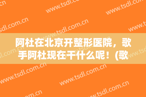 阿杜在北京开整形医院，歌手阿杜现在干什么呢！(歌手阿杜现在在哪:阿杜去哪里了)