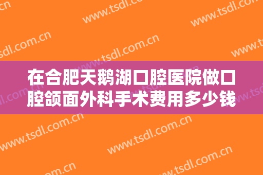 在合肥天鹅湖口腔医院做口腔颌面外科手术费用多少钱啊？