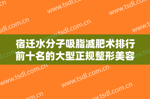 宿迁水分子吸脂减肥术排行前十名的大型正规整形美容医院崭新出炉，宿迁环亚医疗美容门诊部公立医美技术出挑