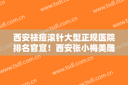 西安祛痘滚针大型正规医院排名官宣！西安张小梅美雕医疗美容诊所效果一绝，速看不亏！
