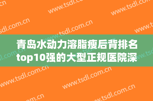 青岛水动力溶脂瘦后背排名top10强的大型正规医院深受信赖！青岛葆恩医疗美容诊所实力口碑真实测评~