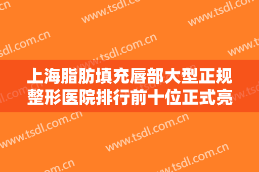 上海脂肪填充唇部大型正规整形医院排行前十位正式亮相！上海一美整形外科医院价格、口碑均放心！