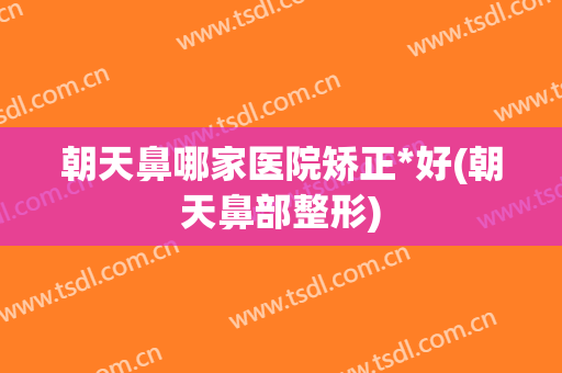 朝天鼻哪家医院矫正*好(朝天鼻部整形)