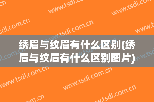 绣眉与纹眉有什么区别(绣眉与纹眉有什么区别图片)