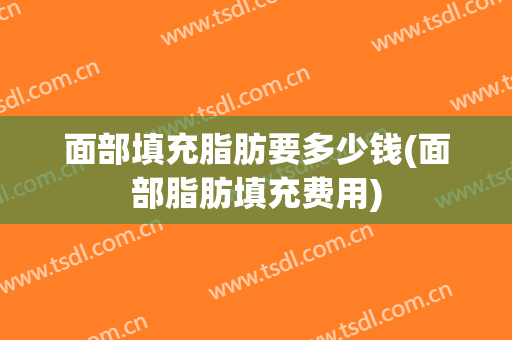 面部填充脂肪要多少钱(面部脂肪填充费用)