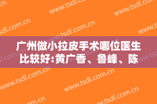 广州做小拉皮手术哪位医生比较好:黄广香、鲁峰、陈春茂在线竞争第一