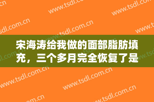 宋海涛给我做的面部脂肪填充，三个多月完全恢复了是这样的(刘涛 脂肪填充)