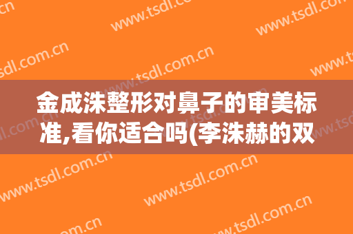 金成洙整形对鼻子的审美标准,看你适合吗(李洙赫的双眼皮)
