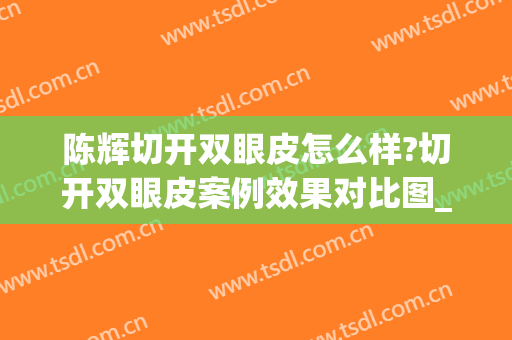 陈辉切开双眼皮怎么样?切开双眼皮案例效果对比图_上海市第一人民医院
