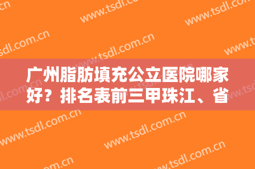 广州脂肪填充公立医院哪家好？排名表前三甲珠江、省人民携案例、价格清单供对比